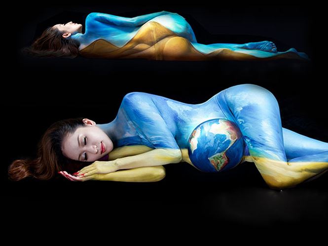 Những sao Việt từng cởi đồ thực hiện chụp ảnh nude body painting